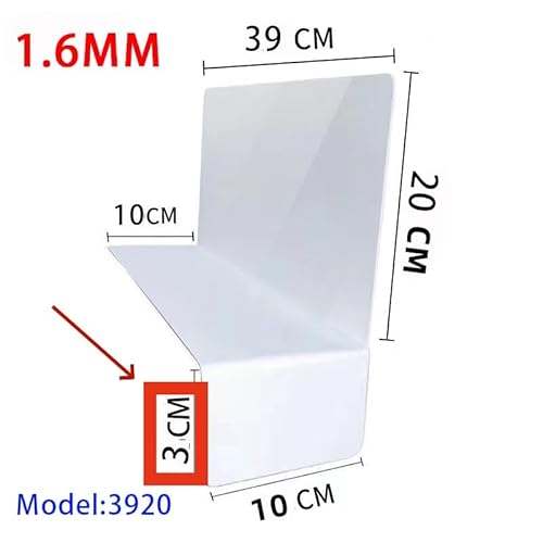 8Gnituhs 50 Stück 39 x 20 cm, 1,6 mm, Schrankorganisation mit weißen PVC-Regalteilern – Schrankregal-Organizer für Kleidung, – Regaltrenner, Etikettenaufkleber, Etikettenhalter