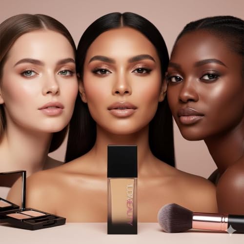 Image of HHudaa Professional Waterproof Oil-Free Longlasting Liquid 24-Hour Colour-True Full Coverage Foundation For All Skins Matte Finish For Women, Girls 30 Ml-1pcs (HHH)