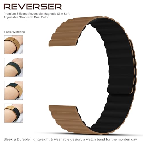 Image of GRIPP Reverser Premium Silicone Magnetic Watch Strap for 40mm /41mm /42mm, Watch Series 11 /10 /9 /8 /7 /6 /5 /4 /3 /2 /1, SE 3 /2 /1, Slim, Lightweight, Adjustable (Watch Not Included)