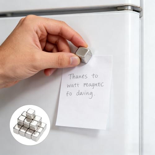 45 Stück Klein Neodym Magnete, Extra Stark Kleine quadratische Würfelmagnete, Mini Magnete für Glasmagnettafel, Lustig, Magnettafeln Kühlschränkmagnet Whiteboardmagnet Bastelarbeiten (5 x 5 x 5 mm)
