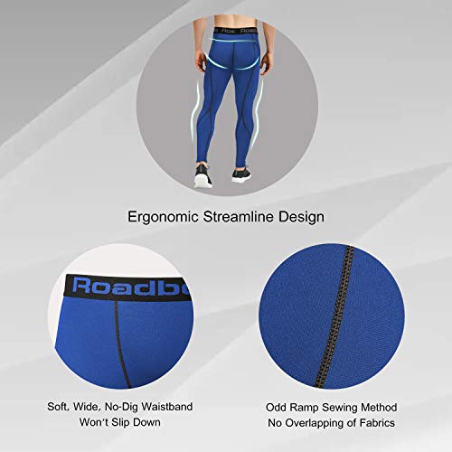 Roadbox Compression Pants for Men Running Tights Base Layer Leggings - Thumbnail 3
