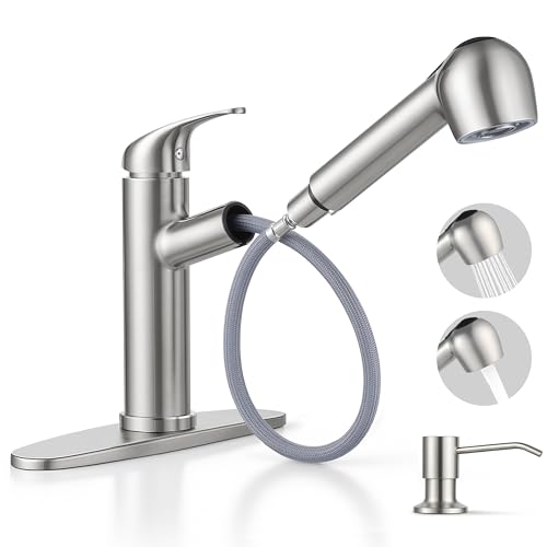 Herogo Brushed Nickel Pull Down Faucet