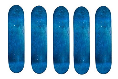 Cal 7 Blank Maple Skateboard Decks (Bundle of 5) (7.75 Inch, Blue)