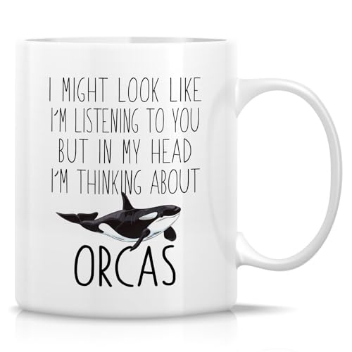 Retreez Funny Orca Coffee Mug, 11 Oz Ceramic Cup