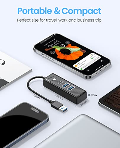 3-Port Orico USB Hub w/ 2x USB-A & 1x USB-C - image 2