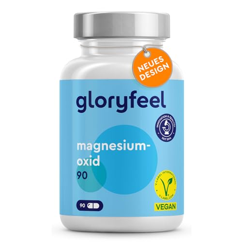 Magnesium - Hoch bioverfügbar aus Magnesiumoxid - 90 Kapseln - Praktisch für Unterwegs (3 Monate Vorrat) - Für Muskeln, Knochen & Zähne* - Reines Magnesiumoxid aus dem toten Meer - Vegan, laborgeprüft