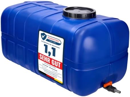 Garronda Wassertank 280 Liter Wasserbehälter mit Deckel Regenwassertank Großbehälter für Haushalt und Gewerbe GD-0098 (Blau)