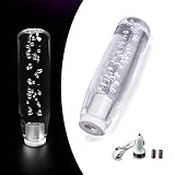 icykale Pack-1 Car Shift Knob, 5.9' Personalized LED Lighting Crystal Bubble Shift Lever, Smooth Easy to Operate Interior Modification Accessory, Universal for Manual Transmission Cars (Transparent)