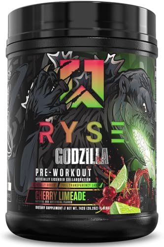 RYSE Godzilla X Noel Deyzel Pre Workout Powder - Cherry Limeade - 400mg Caffeine, High Stim...