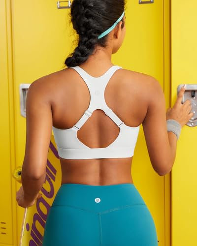 Image of RUNNING GIRL Adjustable Straps High Impact Sports Bra for Women,High Support Workout Sports Bras with Sewn in Pads