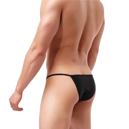 Men's String Cheeky Bikini Underwear High-leg Opening Briefs Sexy Brazilian Cut Breathable Underpanties for Men3