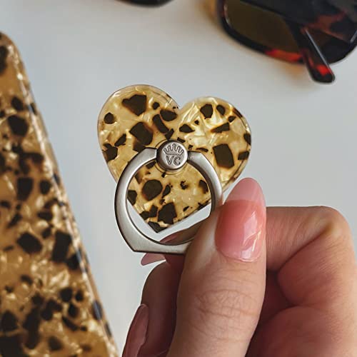 Image of Velvet Caviar Cell Phone Ring Holder - Finger Ring & Stand - Improves Phone Grip Compatible with iPhone, Galaxy, Most Smartphones (Blonde Tortoise)