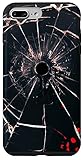 iPhone 7 Plus/8 Plus Bullet Hole Blood Splatter Prank Cracked Screen Case
