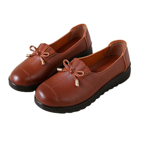 Mocasines para mujer con suela antideslizante y piel suave para caminar cómoda