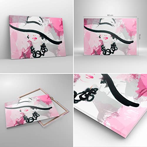 Quadro su Tela 100x70cm Stampe da Parete donna