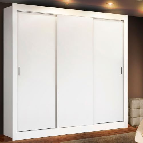 El mejor review de Closet de madera para cuartos para comprar online. 32 Madesa Ropero Closet con 3 Puertas Corredizas Lyon - Blanco