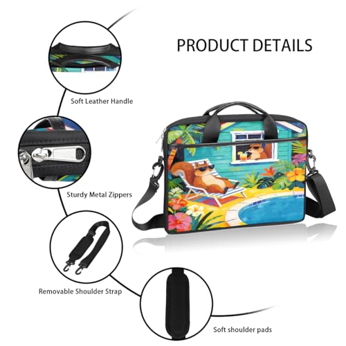 Bolso para laptop con diseño de ardilla tropical 15 pulg miniatura 4