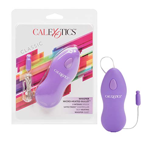 CalExotics Whisper Micro-Heated Bullet Vibrator with 2-Speeds Powerful Vibration and Warms as It Vibrates - Purple SE-0044-14-2