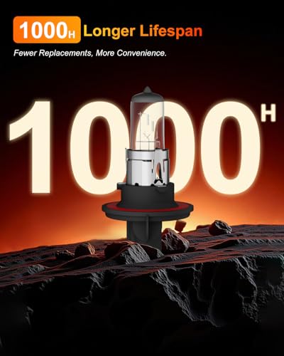 Image of 9008 /H13 Halogen Car Headlight Bulbs, High and Low Beam, 3800K, 4000 Lumens,Automotive Headlight Bulbs,Low Beam Lights,High Beam, H13 Car Light Bulb, Pack of 2