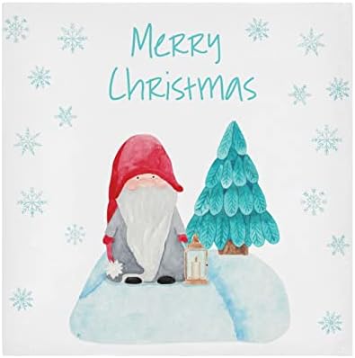 Watercolor Christmas Scandinavian Gnome Cloth Napkins Washable Kitchen Table Decor Napkins 20inch for Home Party Set of 1
