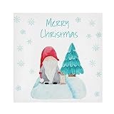 Watercolor Christmas Scandinavian Gnome Cloth Napkins Washable Kitchen Table Decor Napkins 20inch fo