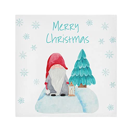 Watercolor Christmas Scandinavian Gnome Cloth Napkins Washable Kitchen Table Decor Napkins 20Inch For Home Party Set Of 1 #TOP3
