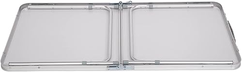 Miniatura 6 de CZDYUF - Mesa plegable portátil multiusos de 120 x 60 x 70 de 4 pies, color blanco