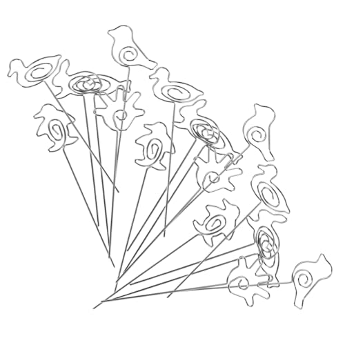 Housoutil 18Pcs Metal Clip Card Holder DIY Photo Holders for Tables Unique Memo Clips for Cards Notes Pictures Aesthetic Home Office Decor