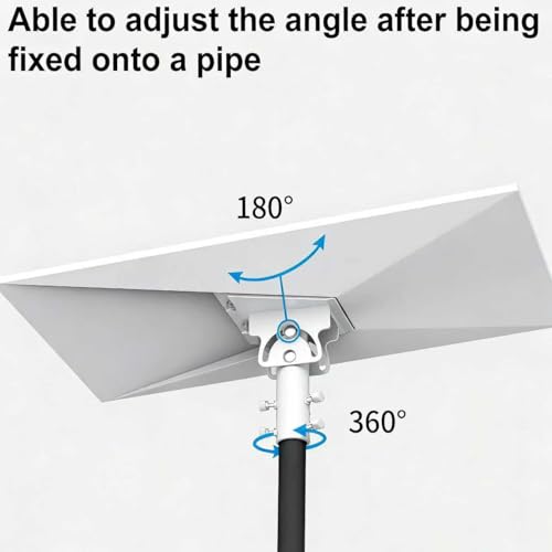 Image of Starlink Gen 3 Mount for Starlink Standard 4 /4X /V3,fits 1.1-2.1in Masts. | Starlink gen 3 Pipe Adapter can be Adjusted from 90-180,White