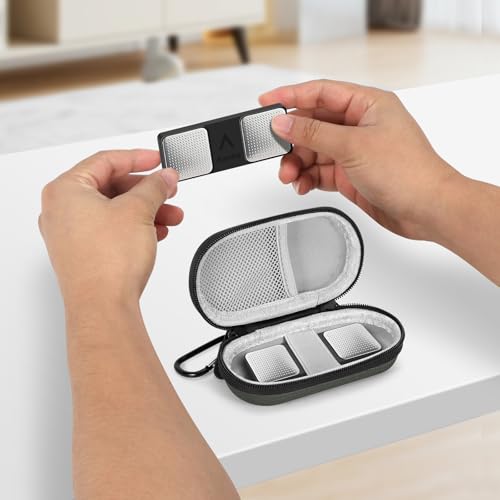 Image of Ultra-Hard Small Carrying Case for Wired Earbuds, MP3 Player, Heart Monitor, USB Cable, Flash Drive - Portable Mini IEM Case Universal Pouch Bag for In Ear Monitor, Airpods, Galaxy Buds, Earpods, iPod