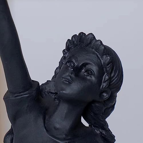 Estatua de niña con globos, escultura de resina decorativa miniatura 4