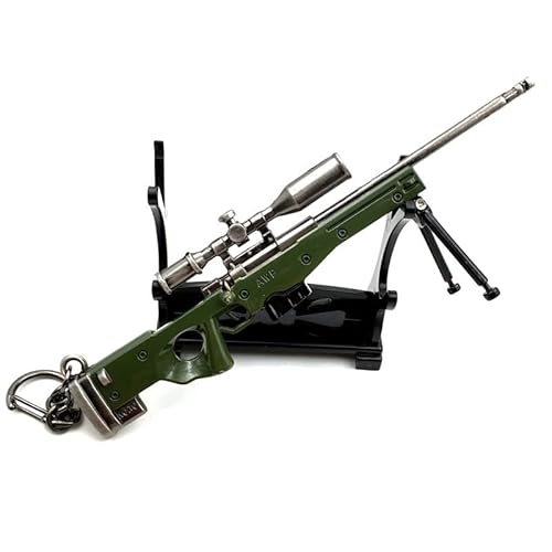 LIJCC Simulation Jeu Sniper Fusil Modèle Porte-clés en Métal Porte-clés Clé De Voiture Pendentif Bijoux Cadeau Cover