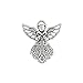 25pcs Shape Angel Tibetan Charm Size 23.5x26x3 mm Hole Size1 mm Color Antique Silver TS4214