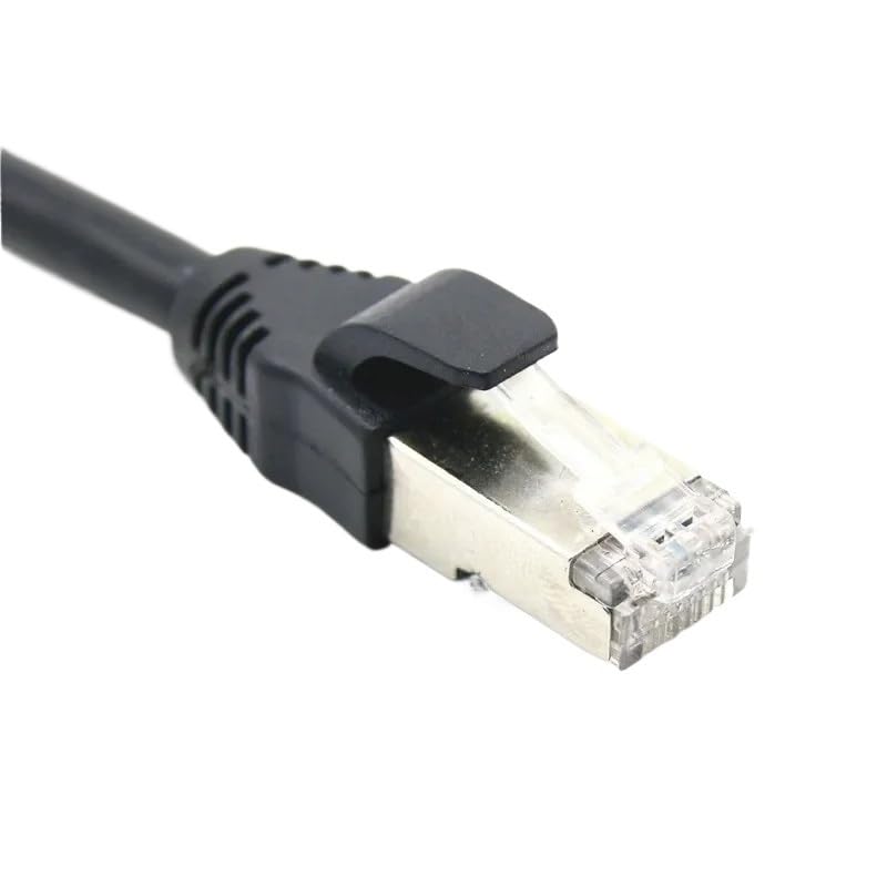8P8C FTP STP UTP RJ45 Cable Male to Female 1000M Speed Cat5 Cat6e Screw Panel Mount Ethernet LAN Network Extension Cable(0.5m)