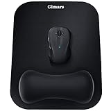 Gimars Large Smooth Superfine Fibre Memory Foam Ergonomic Mouse Pad Wrist Rest Support - Mousepad with Nonslip Base for Laptop, Computer, Gaming & Office