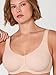 DELIMIRA Women's Confishape Full Coverage Bra Plus Size T Shirt Supportive Underwire Unlined Comfortable Bras Beige - Unlined 34D