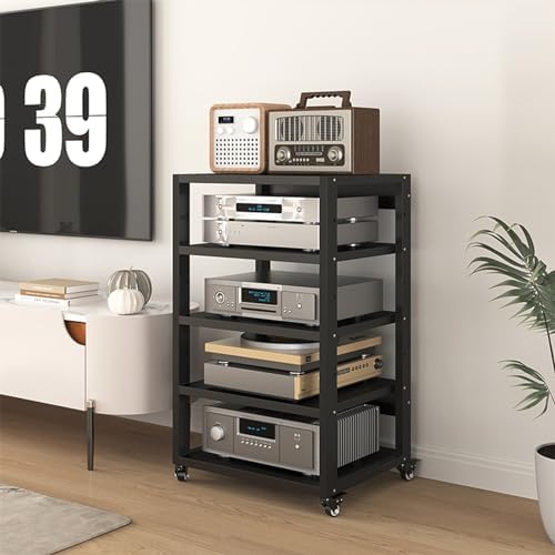 Server Rack Tv Stand 5-Tier Movable Media Cabinet & Rack - Versatile Audio Video Stand for ...