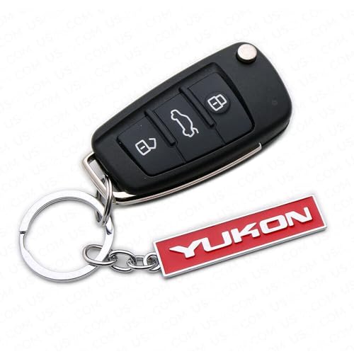 Image of Aimoll 1Pc Yukon Key Chain Ring 3D Chrome Metal Finish Keyring Alloy Key Holder Key Fob