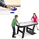 Dzxin Air Hockey Pushers, 2 Stück 96mm Air Hockey Tisch Filzschieber mit 4 Stück Roten Pucks für Ersatz Pucks Tischhammer Torhüter für Tabellen Spiel（Blau