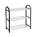 Soporte para zapatos, 3 capas, puede contener 6 pares de longitud de 16,5 pulgadas, estante de almacenamiento para estante de almacenamiento de bajo espacio.
