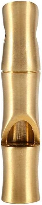 VGEBY 2Pcs Mini Survival Brass Whistles Loud Signal Whistles Bamboo Joint Whistles for Camping Hiking