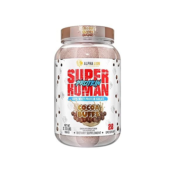 Alpha Lion Whey Protein Powder, Support Muscle Growth & Recovery, Maximize Protein Absorption, Pure Whey Protein Isolate (28 Servings, Cocoa Buffs)
