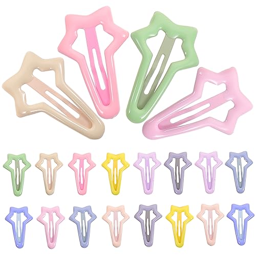 Horquillas de macaron de moda FRCOLOR para cabello grueso y pinzas de estrella de hierro