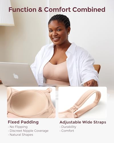 Momcozy Pumping Bra Hands Free, All-in-One Nursing Bras for Breastfeeding & Pumping, Fixed Padding for Enhanced Shape4
