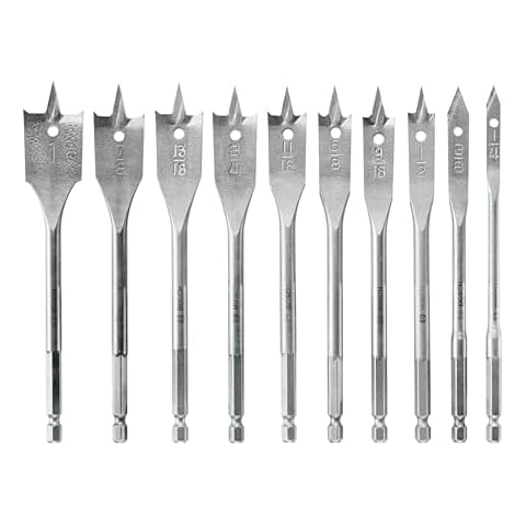 BOSCH 10-Piece Chisel-Point Spade Bit Set Cover