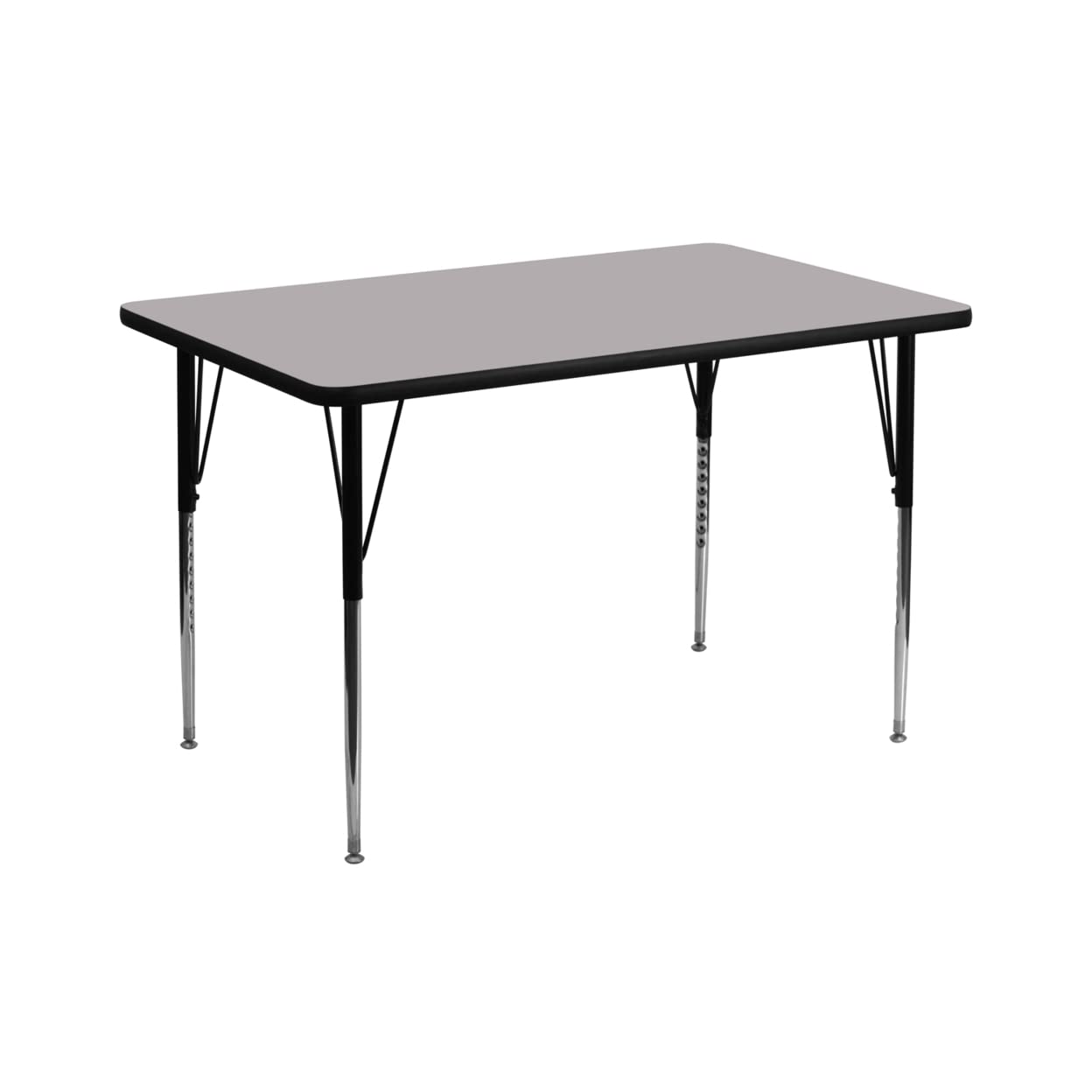 (only top)Flash Furniture 36''W x 72''L Rectangular Grey Thermal Laminate Activity Table - Standard Height Adjustable Legs