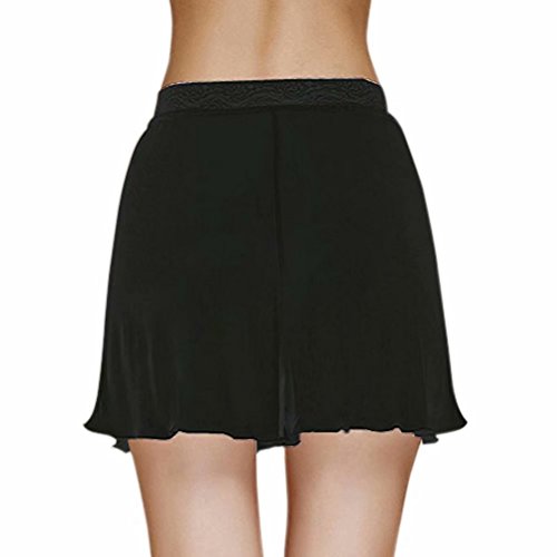 Zylioo Mulberry Silk Knit Pettipants Ultra Thin Stretch Seamless Undershorts Leggings Underwear Safety Pants Black US M