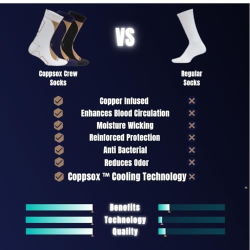 Copper-Infused Athletic Performance Classic Unisex Socks4