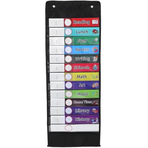 Alipis Pochette de Rangement Calendrier Transparent Oxford Organiseur Suspendu pour Planning Quotidien Semainier Scolaire et Agenda Décoration Murale Polyvalente pour Bureau et Maison