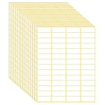 Sliverdew – 1680 Stück weiße Aufkleber 38x13 mm Blanko Etiketten selbstk